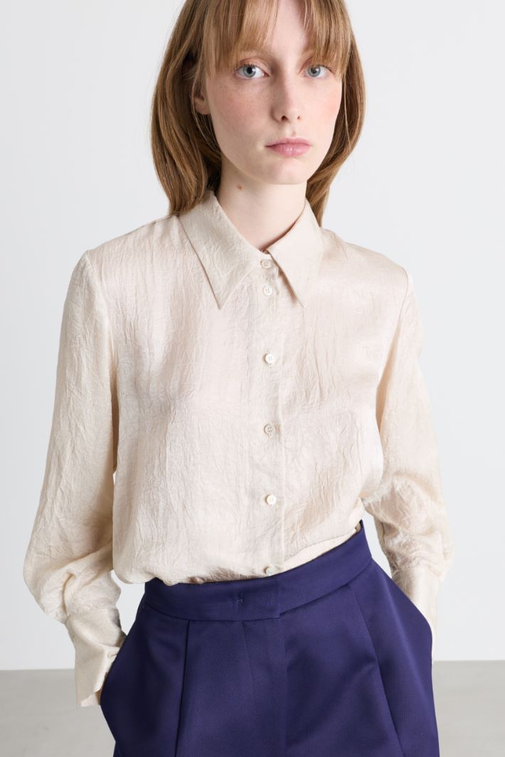 Camicia effetto crinckle - AVORIO - Intrend - 3