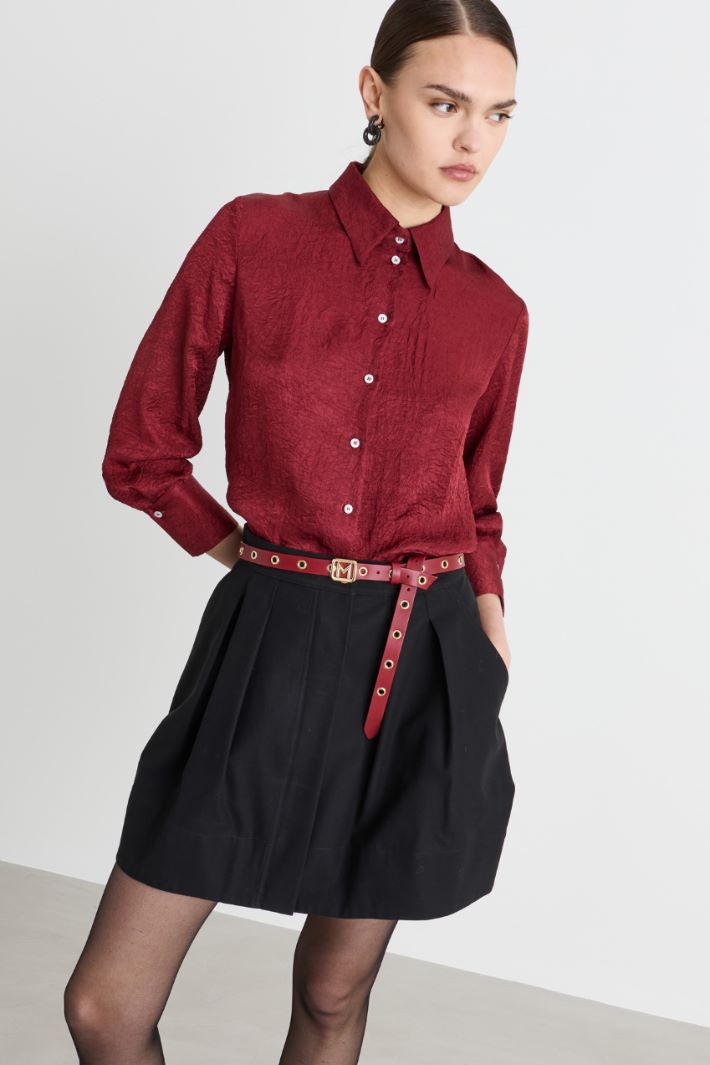 Camicia effetto crinckle - BORDEAUX - Intrend - 2