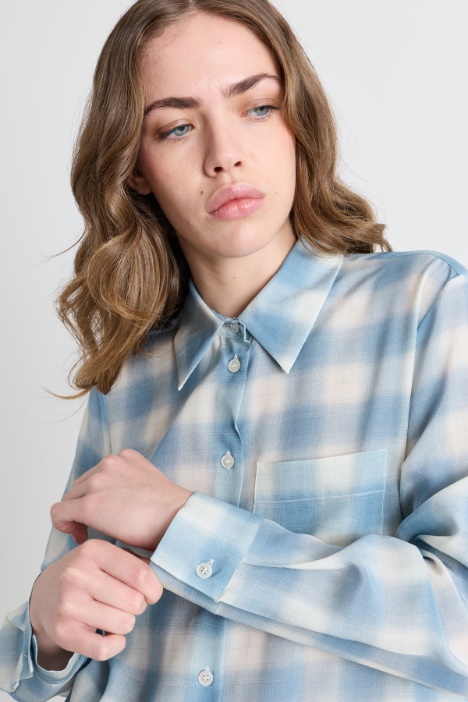 Camicia in crepe di pura seta