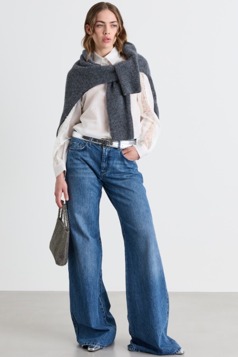 Camicia con intarsio in pizzo - Intrend