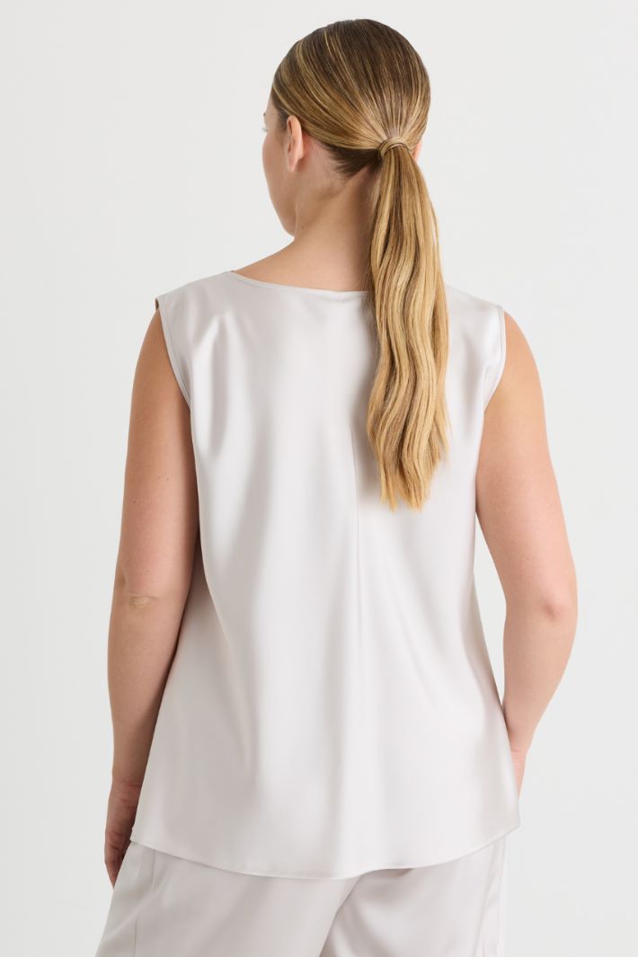 Top in raso drappeggio - GRIGIO - Intrend - 4