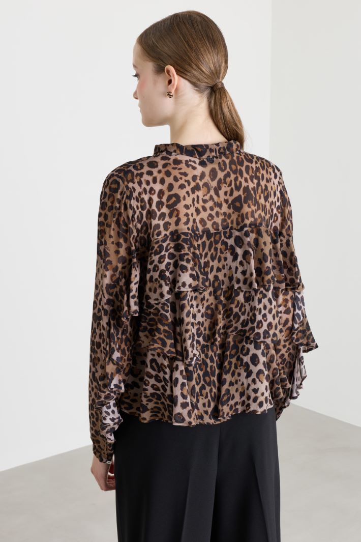 Camicia con balze - ANIMALIER - Intrend - 4