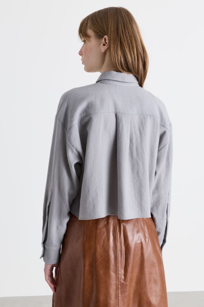 Camicia crop dal fit boxy - GRIGIO - Intrend - 4