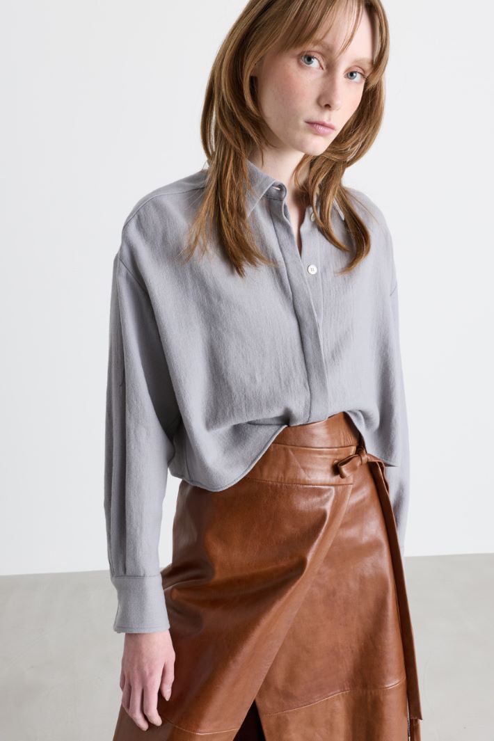 Camicia crop dal fit boxy - GRIGIO - Intrend - 2