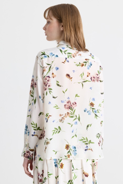 Camicia in crepe de chine
