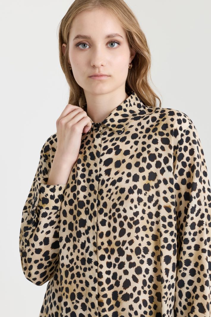 Crêpe de chine shirt - ANIMAL - Intrend - 3