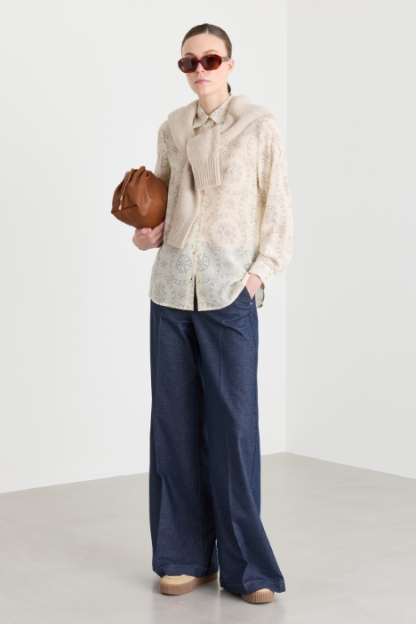 Camicia in crepe stampato - Intrend