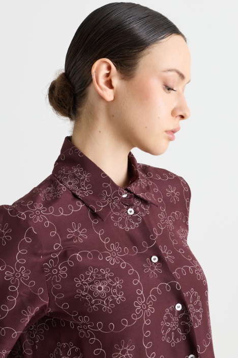 Camicia in crepe stampato