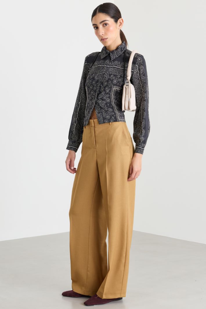 Camicia con tagli geometrici - NERO - Intrend