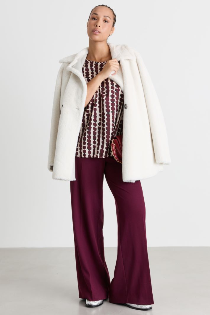 Top in raso stampato - BORDEAUX AVORIO - Intrend