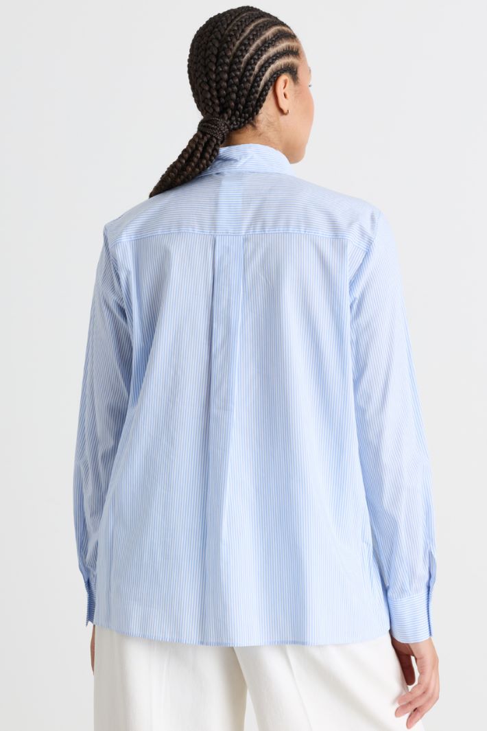 Camicia in popeline - AZZURRO - Intrend - 4