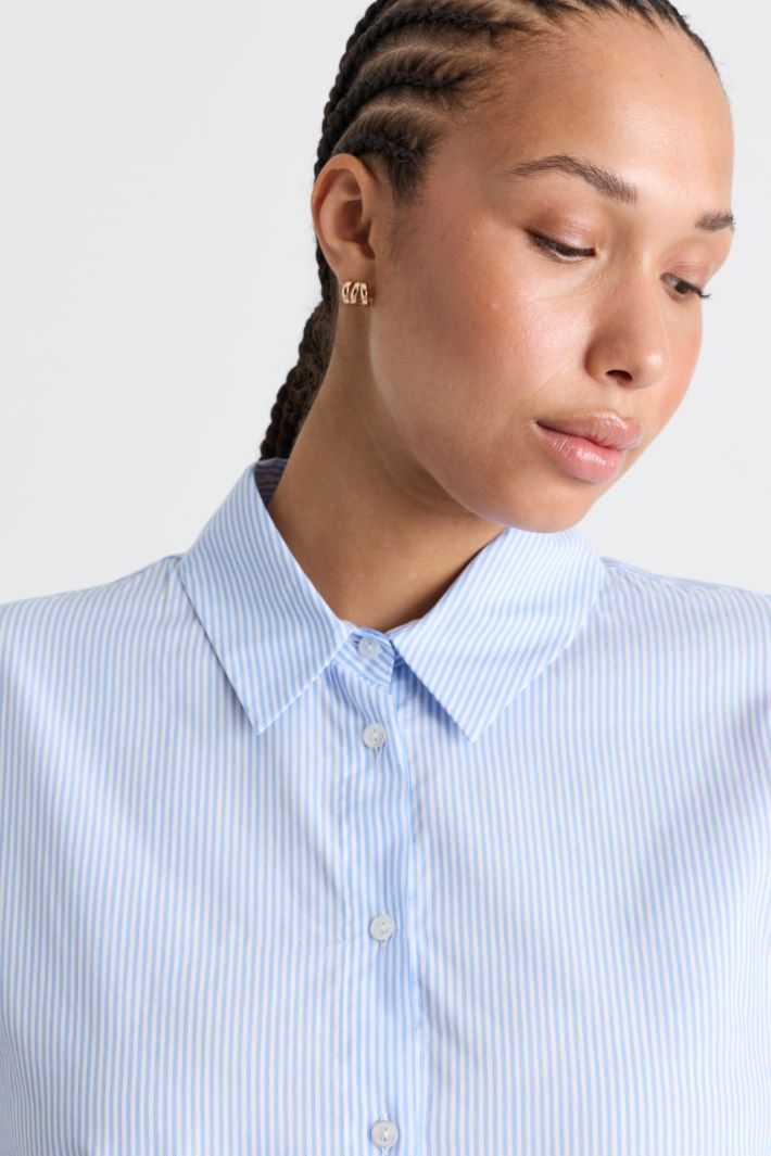Camicia in popeline - AZZURRO - Intrend - 3