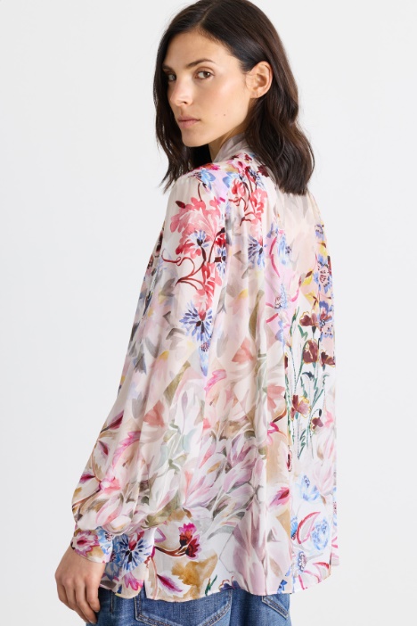 Blusa con collo a foulard - Intrend