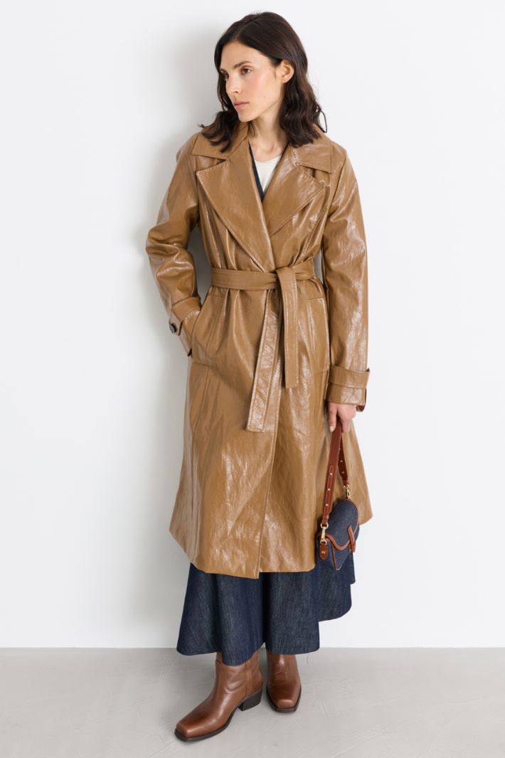 Double-breasted trench coat - BROWN - Intrend - 2