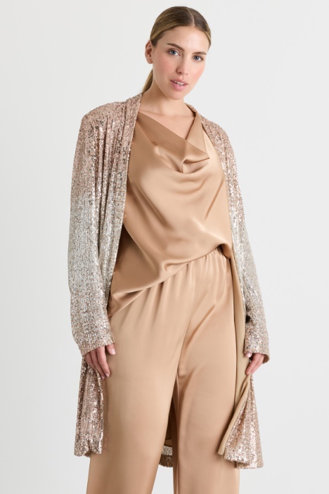 Ombré sequin duster coat - Intrend