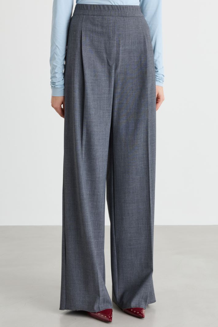Pantalon à taille élastiquée - GRIS - Intrend - 2