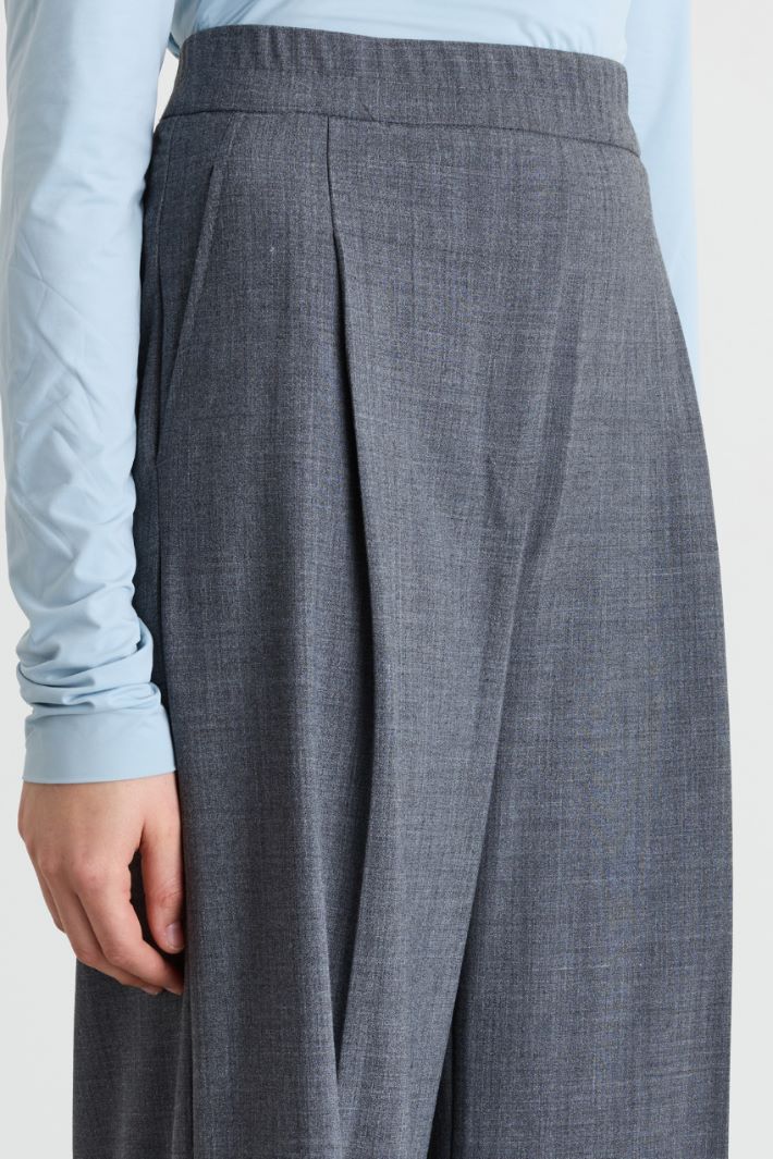Pantalon à taille élastiquée - GRIS - Intrend - 3