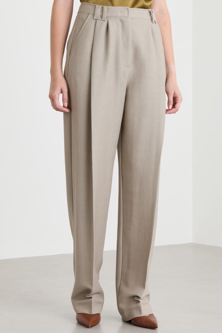 Sablé trousers - BEIGE - Intrend - 2