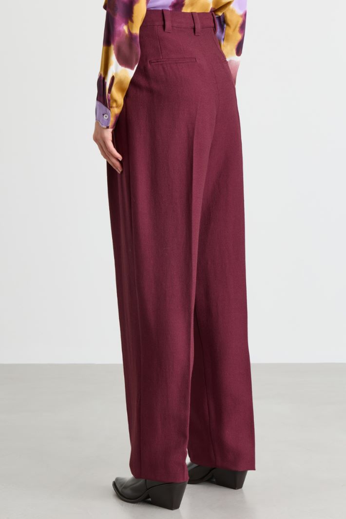 Sablé trousers - BORDEAUX - Intrend - 4