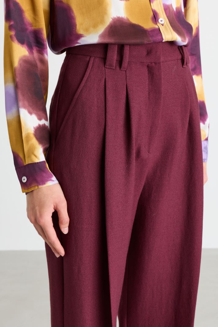 Sablé trousers - BORDEAUX - Intrend - 3