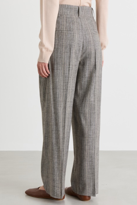Pantalone in saglia a fantasia