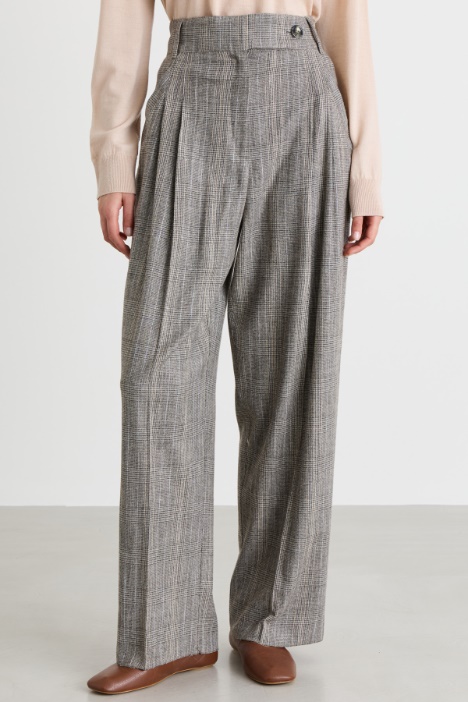 Pantalone in saglia a fantasia