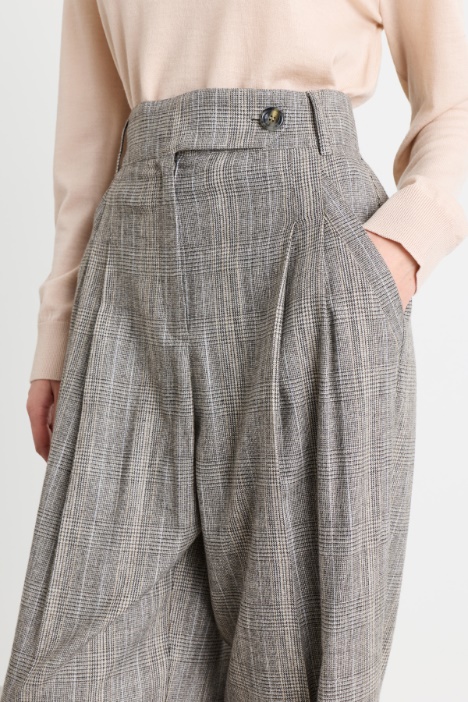 Pantalone in saglia a fantasia