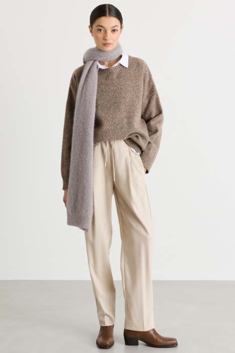 Slim-fit drawstring trousers - Intrend