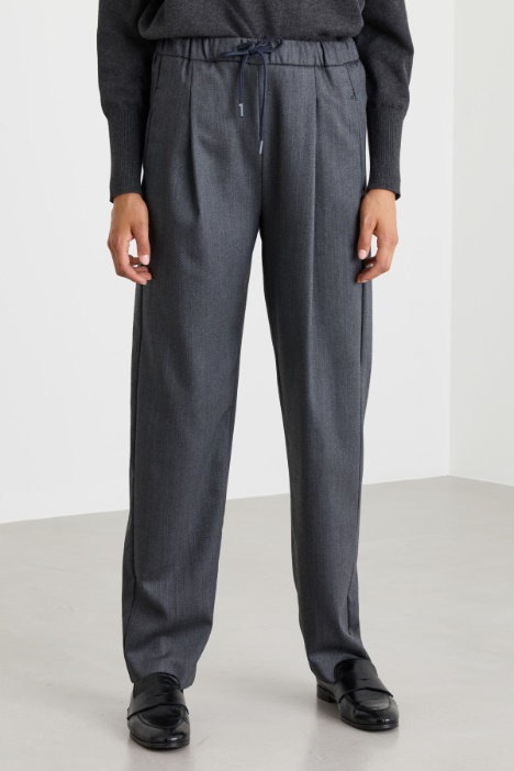 Pantalone slim con coulisse