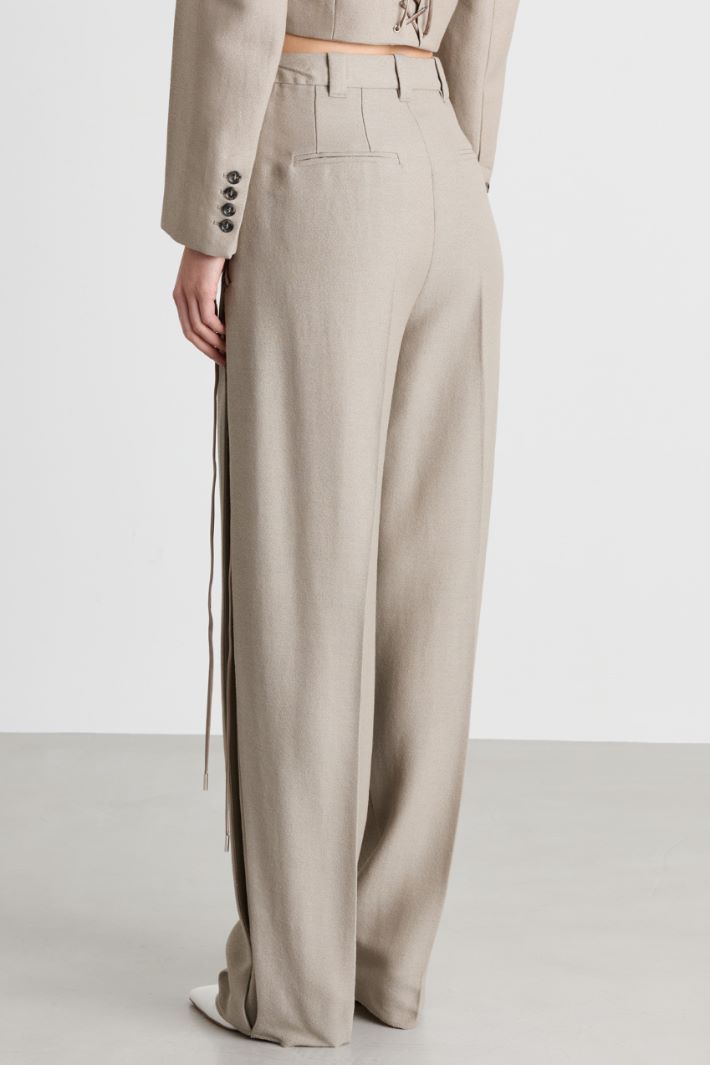 Barrel-Hose mit Schnürung - BEIGE - Intrend - 2
