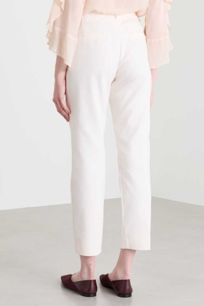 Straight-fit trousers - WHITE - Intrend - 4