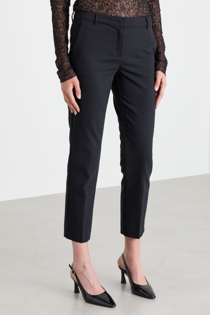 Straight-fit trousers - BLACK - Intrend - 2