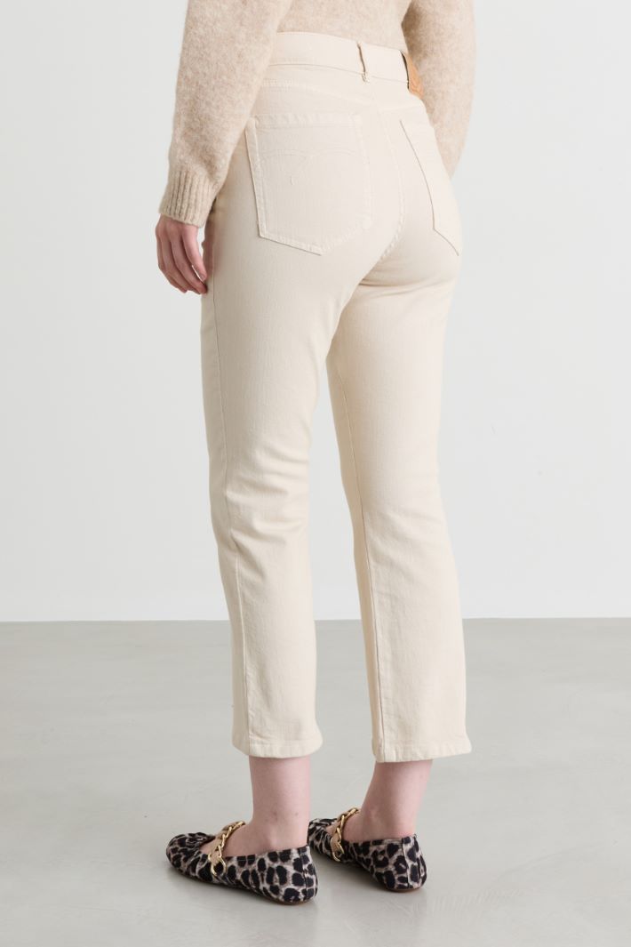 Pantalone flare cropped - BIANCO - Intrend - 4