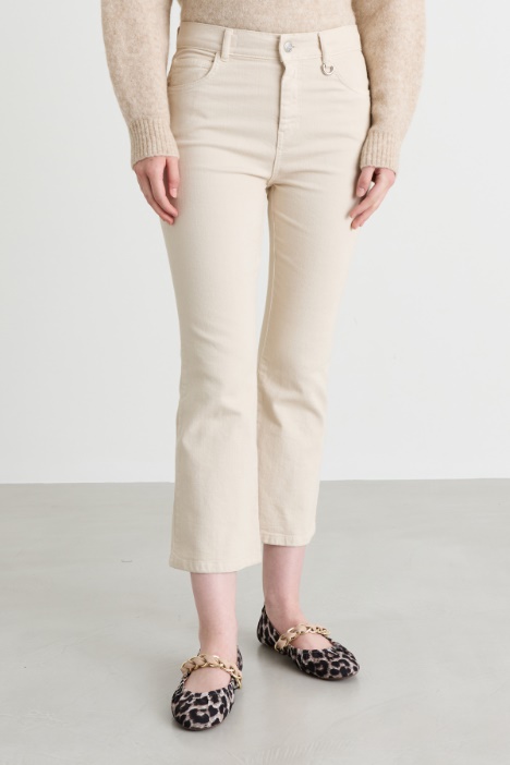 Pantalone flare cropped