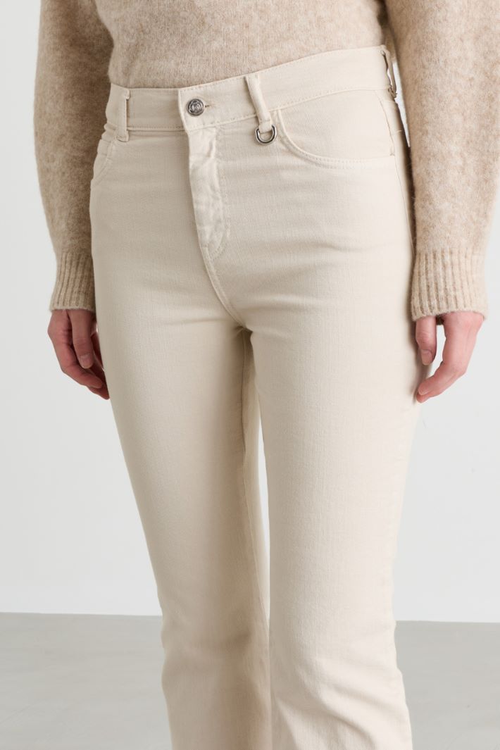 Pantalone flare cropped - BIANCO - Intrend - 3