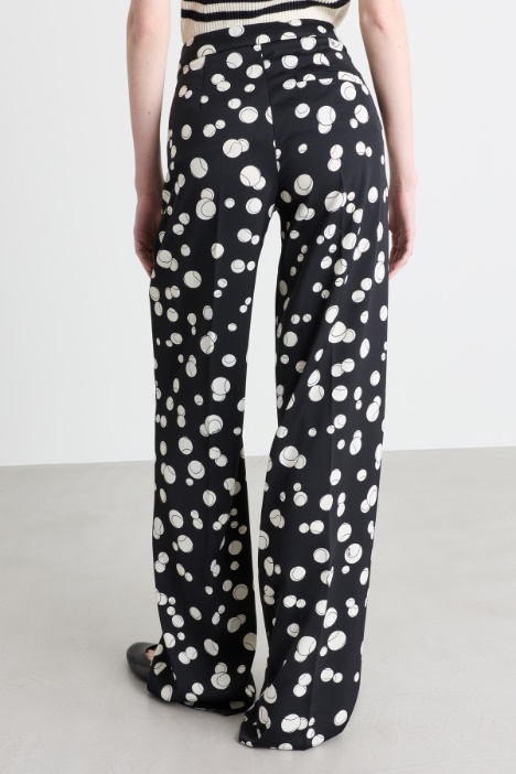Pantalone in raso stampato