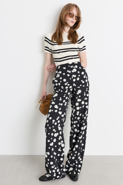 Pantalone in raso stampato - Intrend