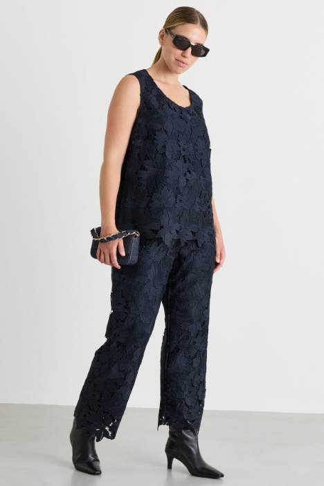 Macramé lace trousers - Intrend