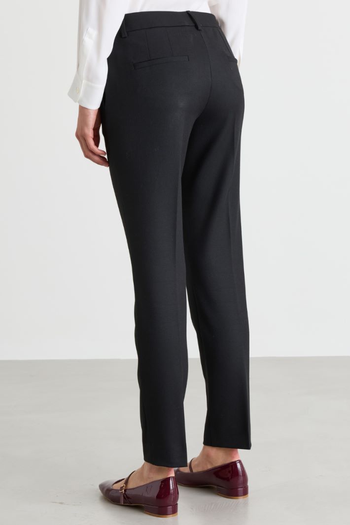 Stretch Chino Trousers - BLACK - Intrend - 4
