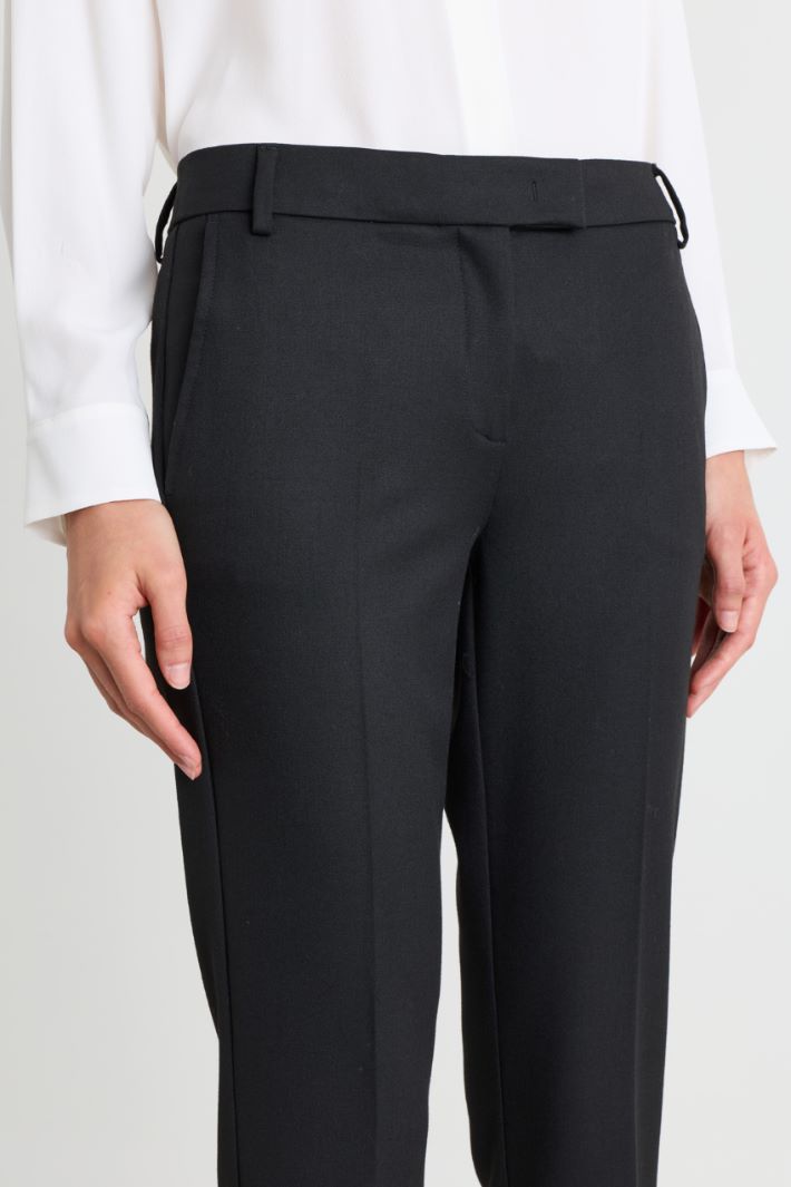 Stretch Chino Trousers - BLACK - Intrend - 3
