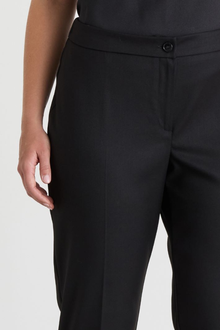Pantalone slim in flanella - NERO - Intrend - 3
