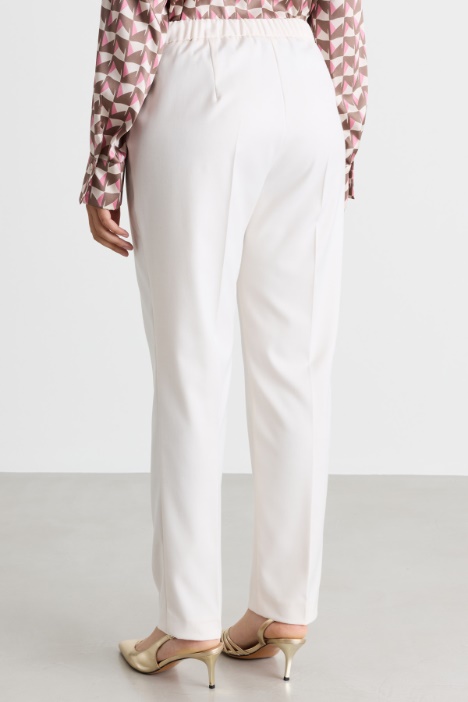 Pantalone slim in flanella