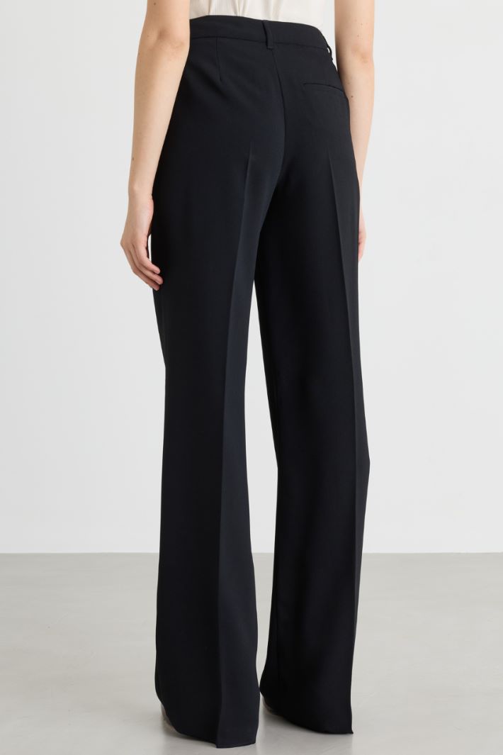 Matte Satin Trousers - BLACK - Intrend - 4