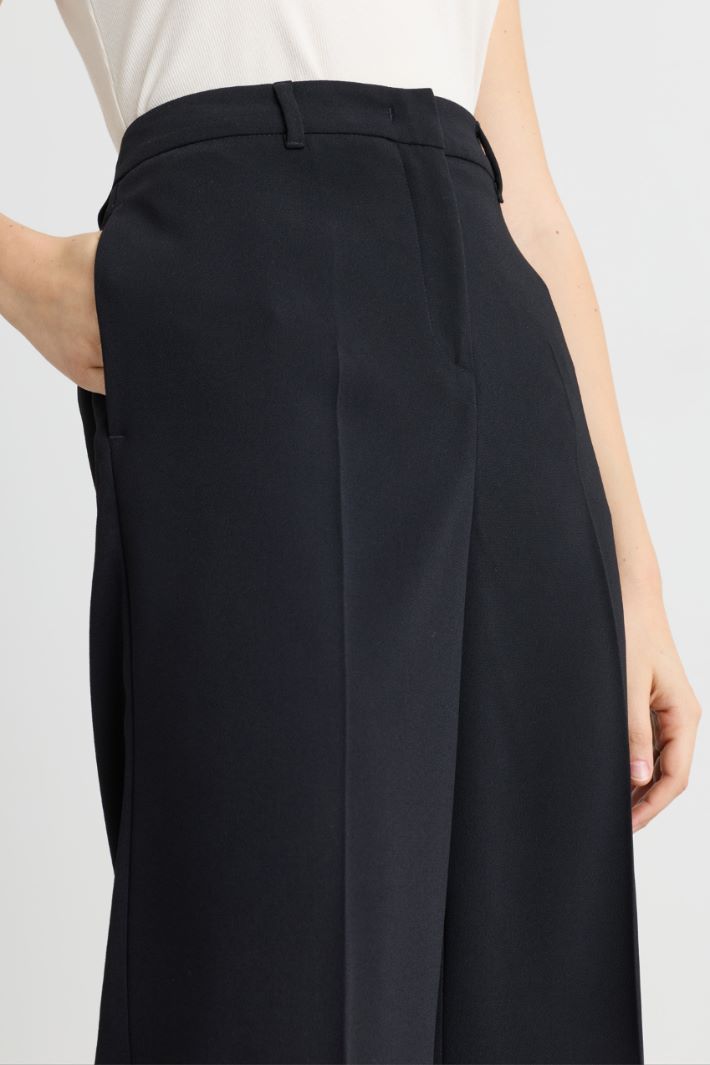 Matte Satin Trousers - BLACK - Intrend - 3