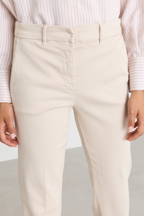 Pantalone wide leg in bull stretch