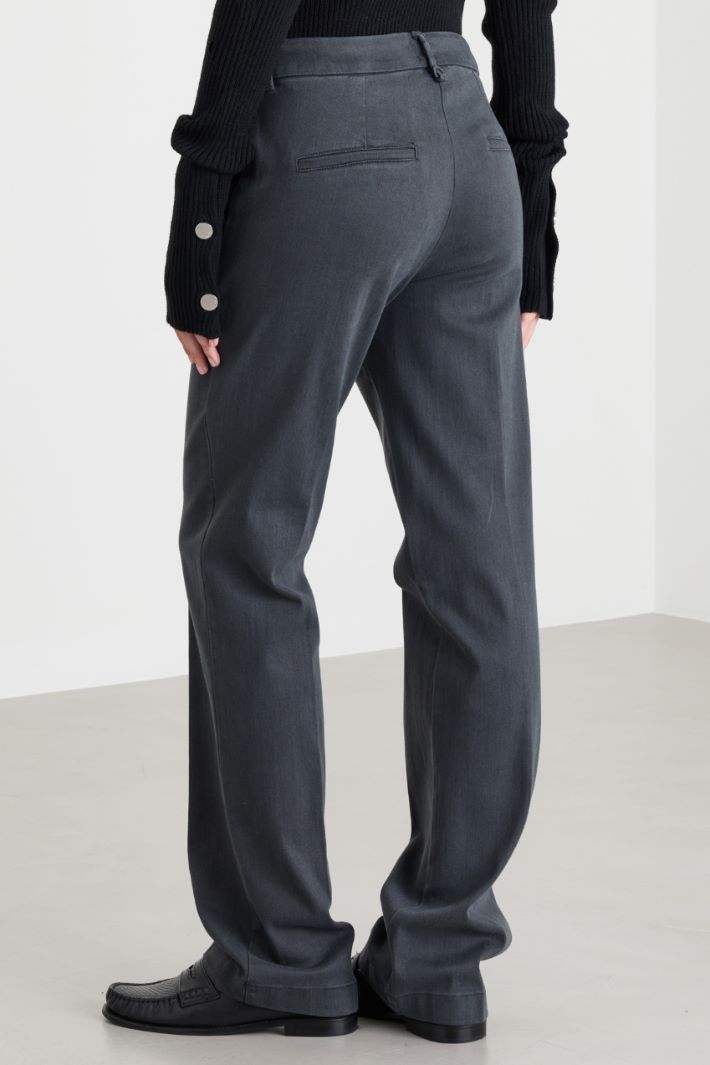 Wide-leg trousers - GREY - Intrend - 4