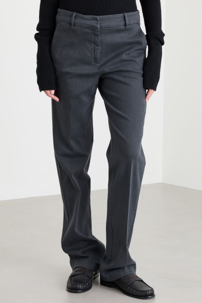 Wide-leg trousers - GREY - Intrend - 2