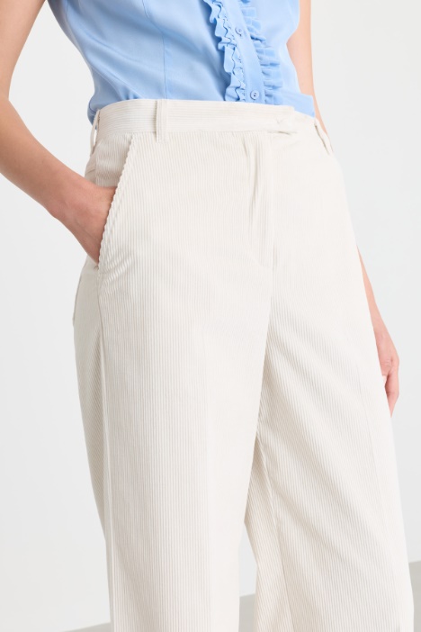 Pantalone dritto in velluto