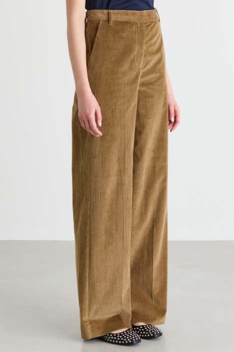 Pantalone dritto in velluto