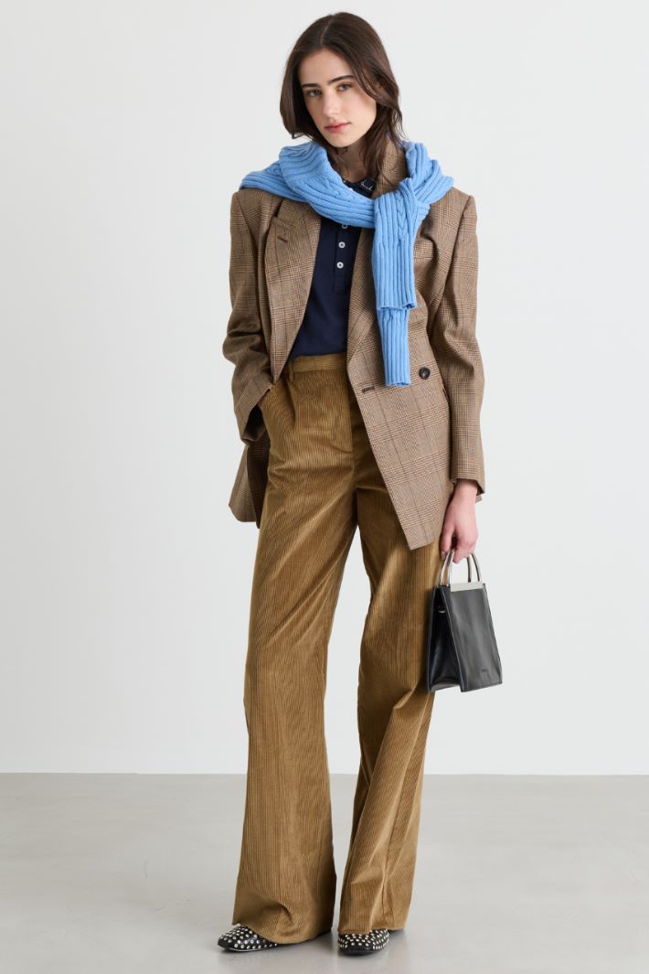 Straight corduroy trousers - CAMEL - Intrend